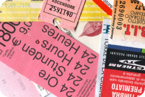 Image of various tickets arranged loosely.